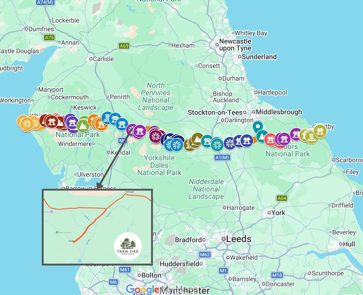 The Coast to Coast National Trail near Tarn Sike, Cumbria